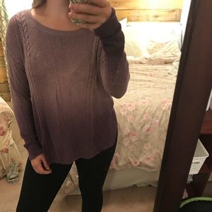 American eagle ombré purple sweater